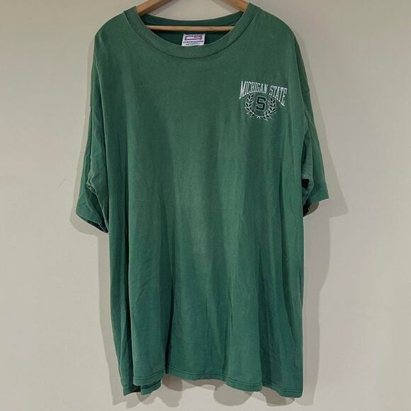 Vintage Michigan Spartans Embroidered Tee Shirt - Picture 1 of 4